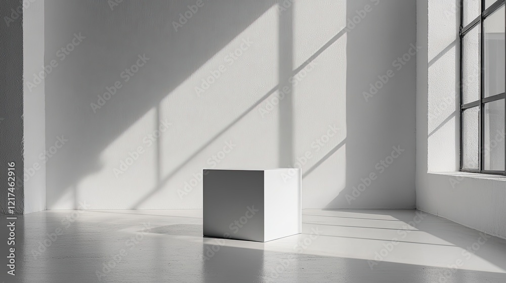 Minimalist empty white room interior, ideal for showcasing a simple modern design in stock photos. Minimalist empty white room interior, ideal for showcasing a simple modern design in stock photos.