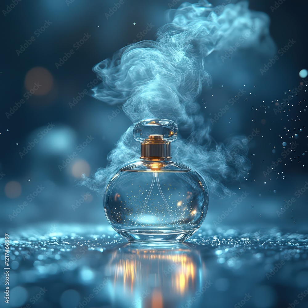Aromatic cloud coming out of a perfume spray in slow motion Aromatic cloud coming out of a perfume spray in slow motion