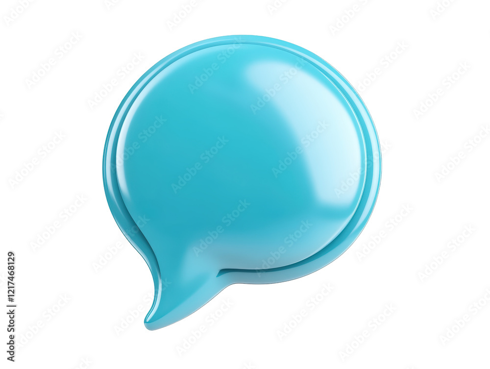 Isolated Light Blue Speech Bubble Isolated Light Blue Speech Bubble