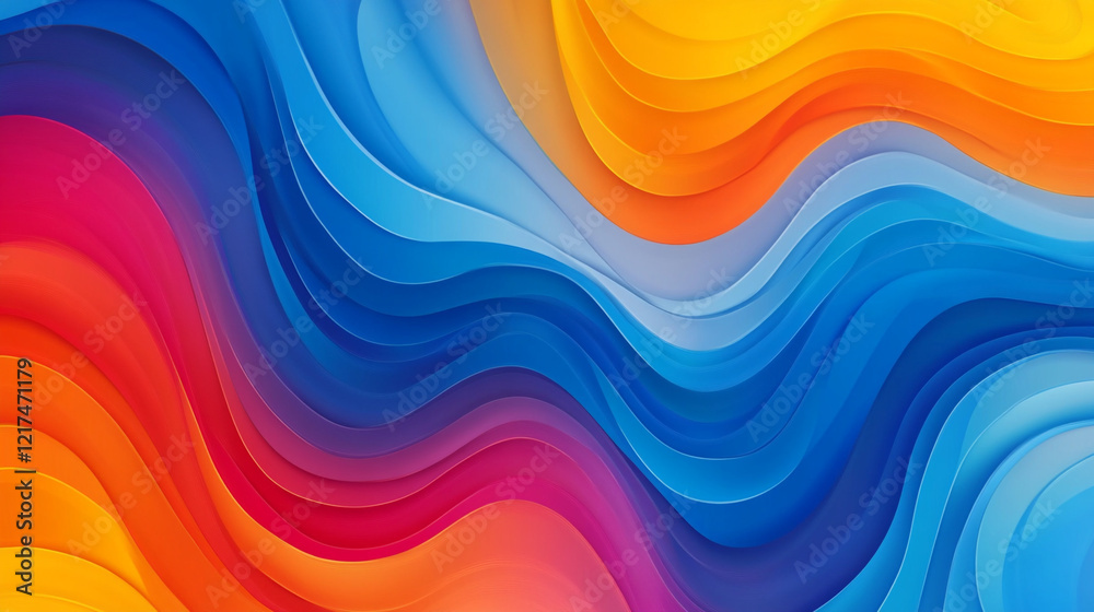 Fototapeta premium Blue wave background vector presentation design with blue waves and lines on a dark blue background. abstract background showcasing a wavy shape for a dynamic visual effect.