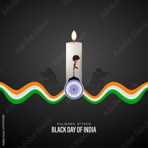 Pulwama Attack, Black Day, Poster, Post,