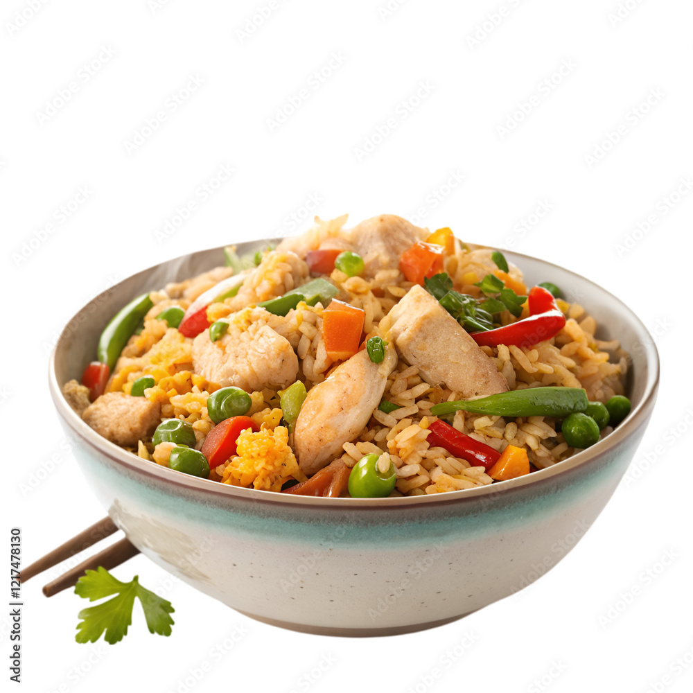 Delicious Chicken Fried Rice in a Bowl Delicious Chicken Fried Rice in a Bowl