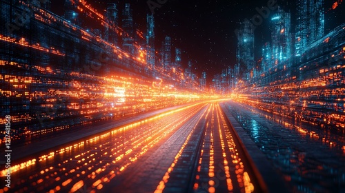 A forensic data extraction process shown as streams of decoded information 338