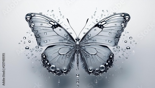 butterfly on white background