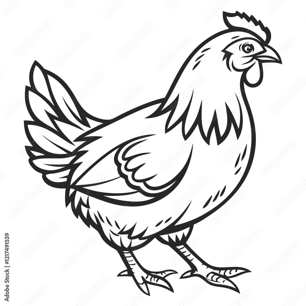 chicken logo, black outline, vector graphic, transparent background chicken logo, black outline, vector graphic, transparent background