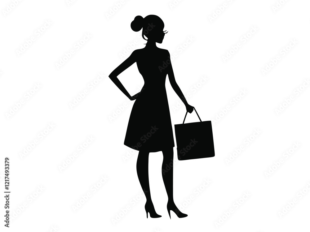 women holding shopping bag silhouette,women shopping bag black vector icon women holding shopping bag silhouette,women shopping bag black vector icon