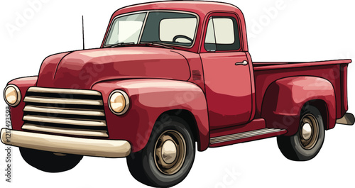 Pickup Truck Vector Illustration