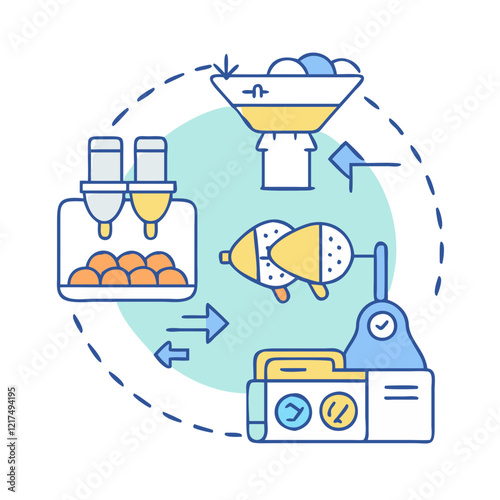 food processing icon, food processing vector illustration-simple illustration of food processing, perfect for food processing logos and icons