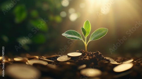 Growing wealth planting seeds of prosperity in nature's embrace