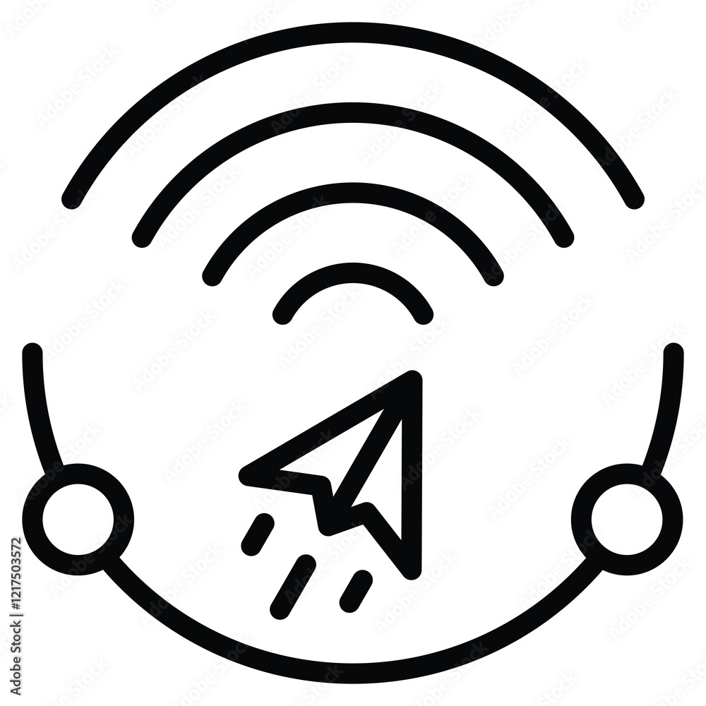 Connection Strength icon line vector illustration Connection Strength icon line vector illustration