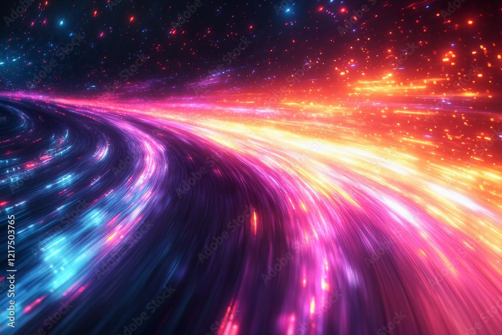 Dynamic Iridescent Light Trails - Abstract Motion Photography Dynamic Iridescent Light Trails - Abstract Motion Photography