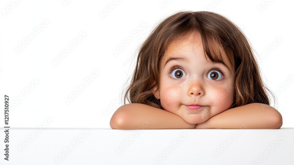 Adorable Toddler Girl With Curious Expression Adorable Toddler Girl With Curious Expression