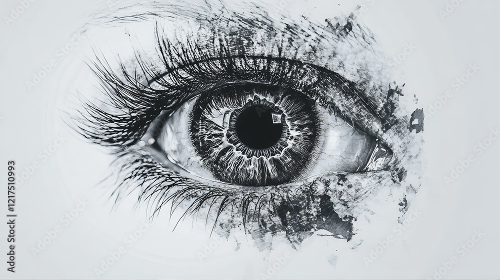 Obraz premium Black shade eye of the person