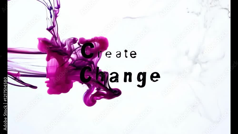 Create Change with Dynamic Purple Ink Flowing in Artistic Abstract Design