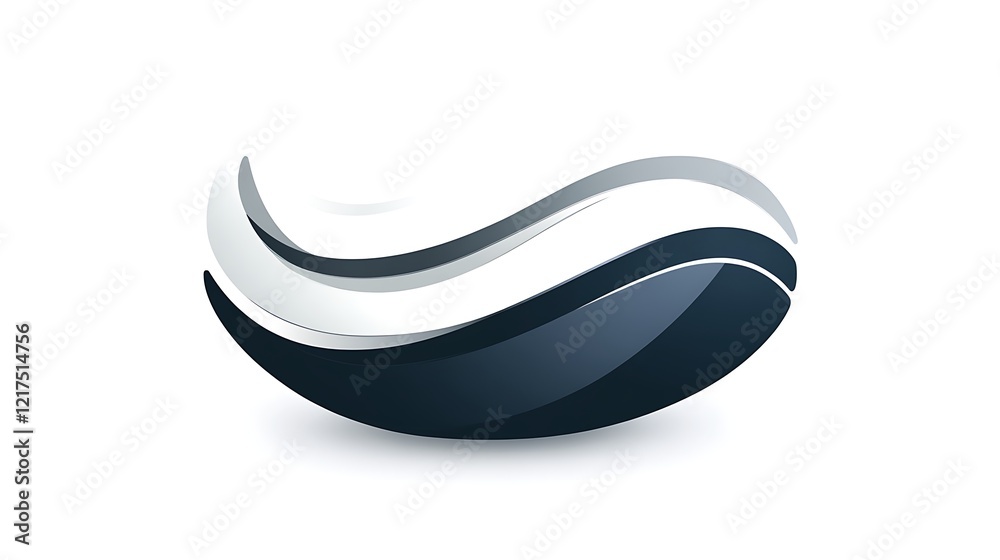 Abstract Sphere Logo Design Featuring Waves Abstract Sphere Logo Design Featuring Waves
