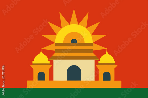 vector illustration of taj mahal