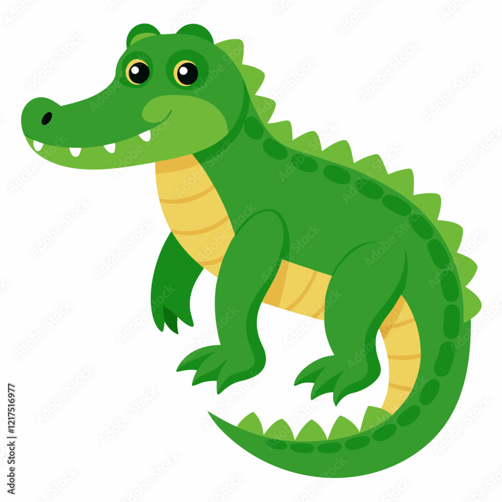 Fototapeta premium cartoon crocodile with a smile