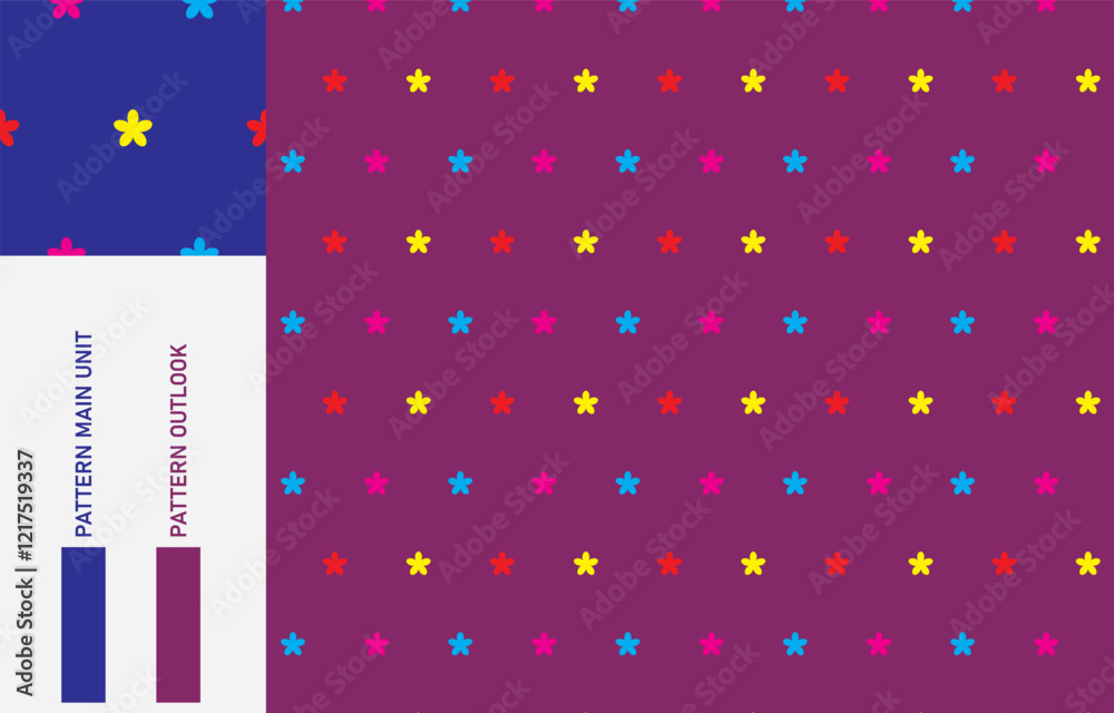 Obraz premium Seamless textile cloth pattern collection vector illustration 