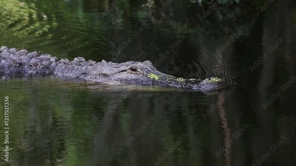 Alligator bellowing in South Florida Alligator bellowing in South Florida