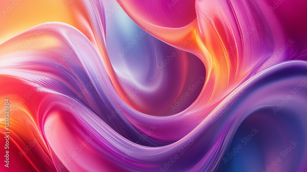 Obraz premium Abstract background of colorful, An abstract design with flowing colors that transition smoothly, 