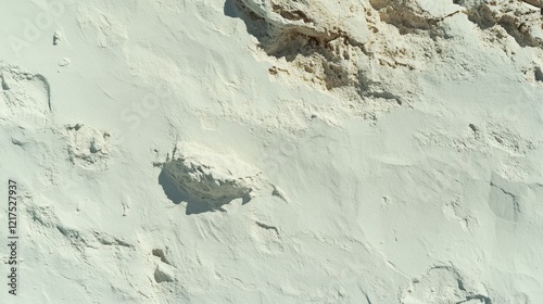 Textured White Rock Face Shows Erosion Patterns