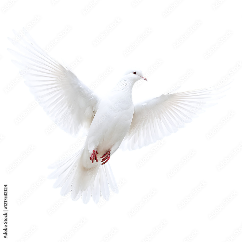 Obraz premium flying White Dove isolated on transparent background