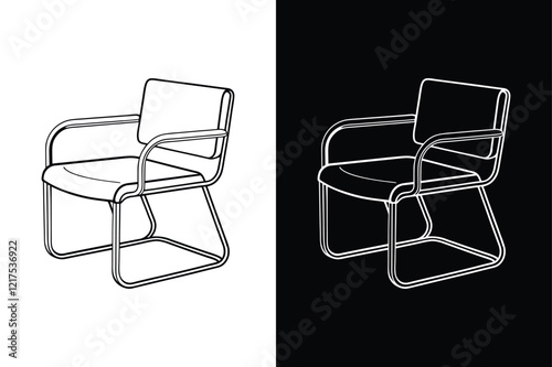 Cesca chair icon vector on White Background ,Vector Art Illustration on white background.