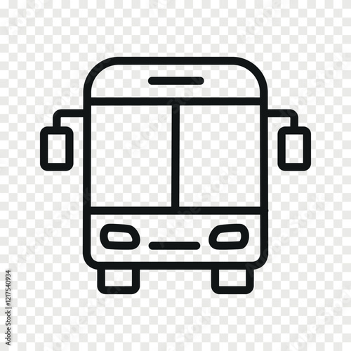 city bus outline vector icon