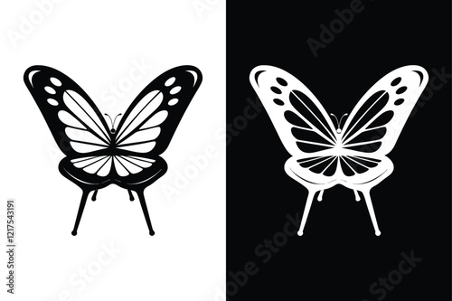 Butterfly chair icon vector on White Background ,Vector Art Illustration on white background.