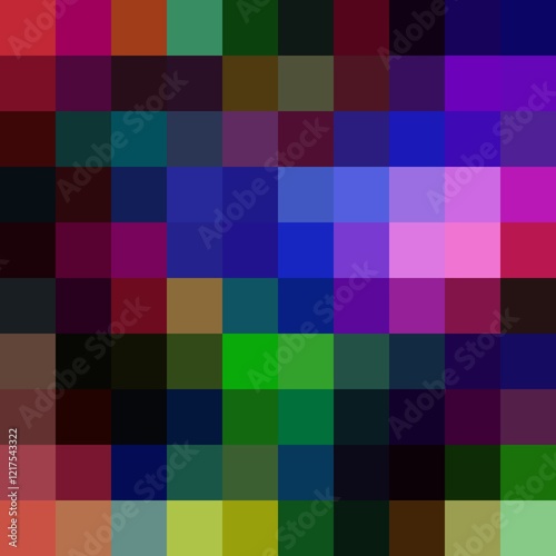 Abstract colorful square seamless background pattern.
