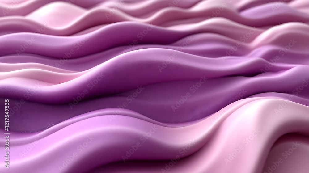 Fototapeta premium Abstract Purple and Pink Wavy Fabric Texture