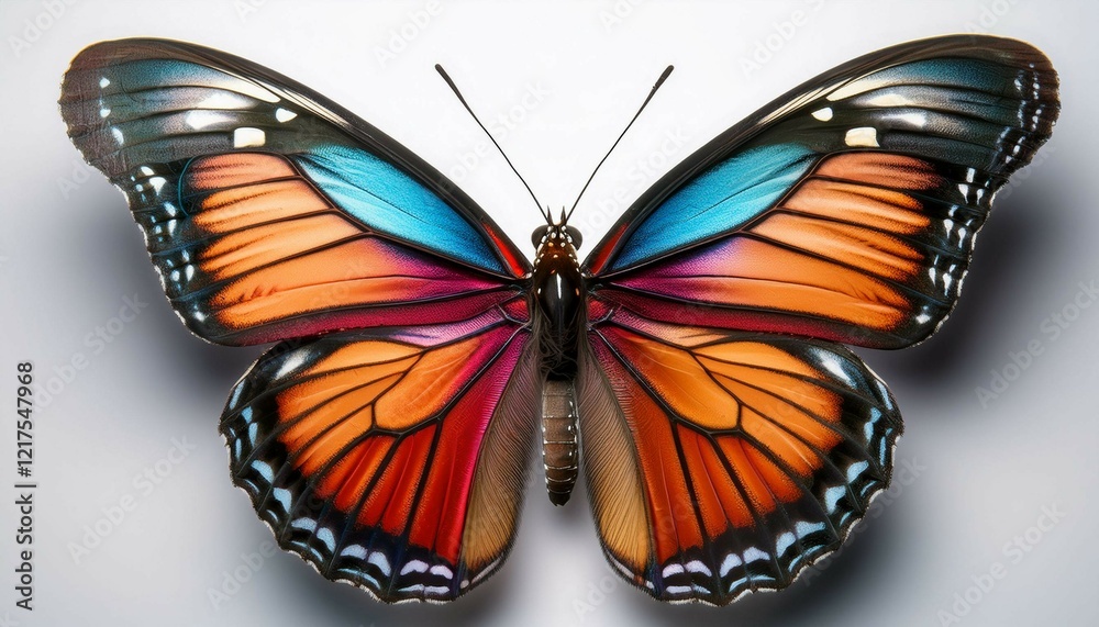 Fototapeta premium butterfly on a white