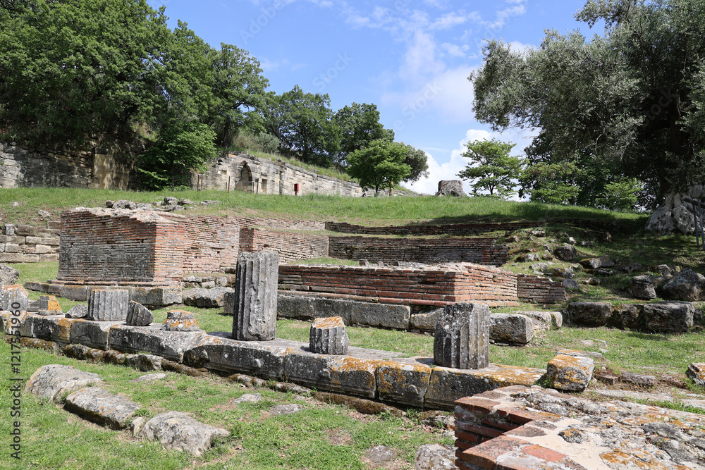 Fototapeta premium Remains of the ruined city of Apollonia-Albania