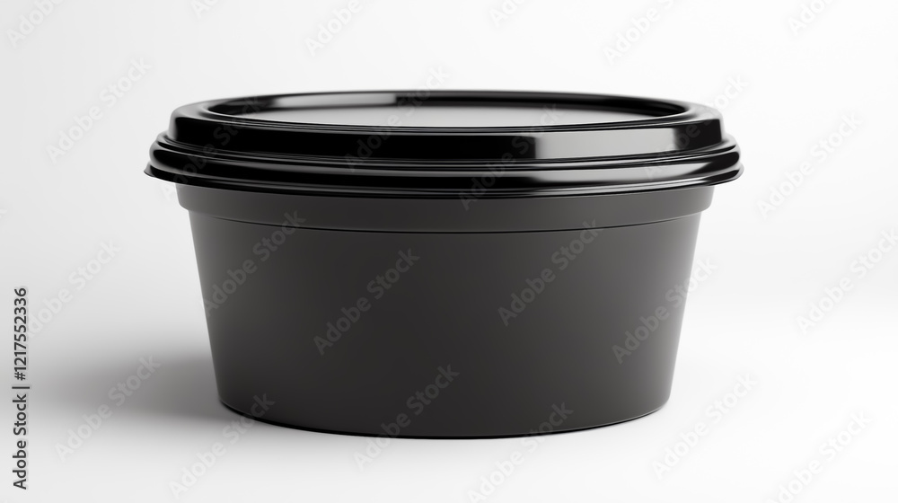 black plastic food container cover