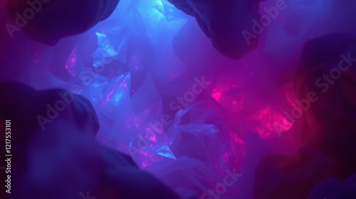 Pink Blue Crumpled Plastic