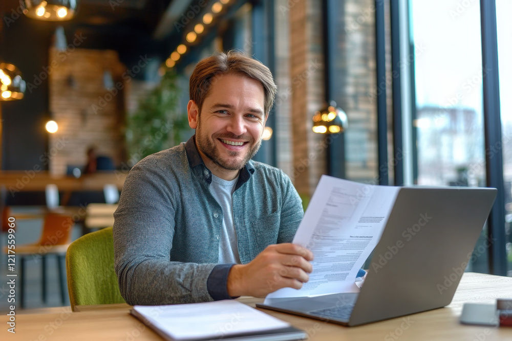 Handsome IT engineer in eyeglasses smiling and developing online website over laptop on desk in office
Handsome IT engineer in eyeglasses smiling and developing online website over laptop on desk in office