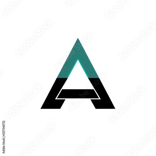 Free Download Modern Teal and Black a Letter Logo Design - GFXLoad