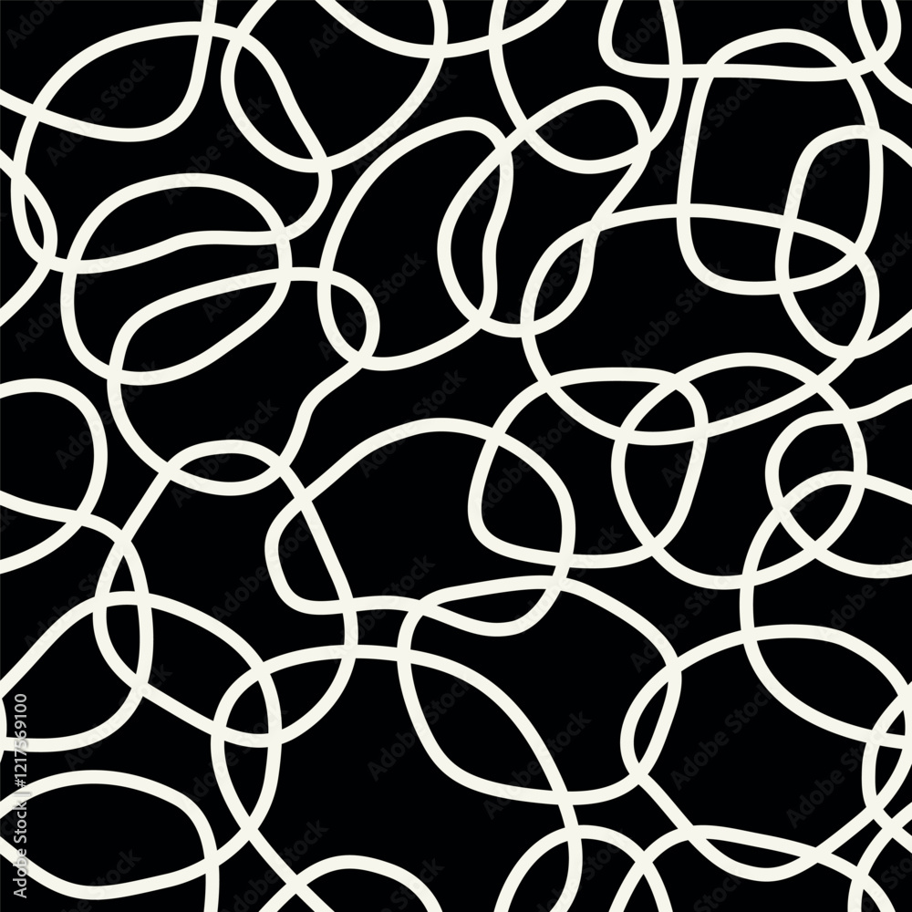 Vector seamless pattern. Modern stylish texture with natural linear elements. Repeating abstract background. Monochrome cross smooth elements. Contemporary graphic design. Vector seamless pattern. Modern stylish texture with natural linear elements. Repeating abstract background. Monochrome cross smooth elements. Contemporary graphic design.