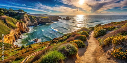 Cowell Purisima: Hike California's rugged coast, capture dramatic ocean vistas, and stunning photographic opportunities. photo