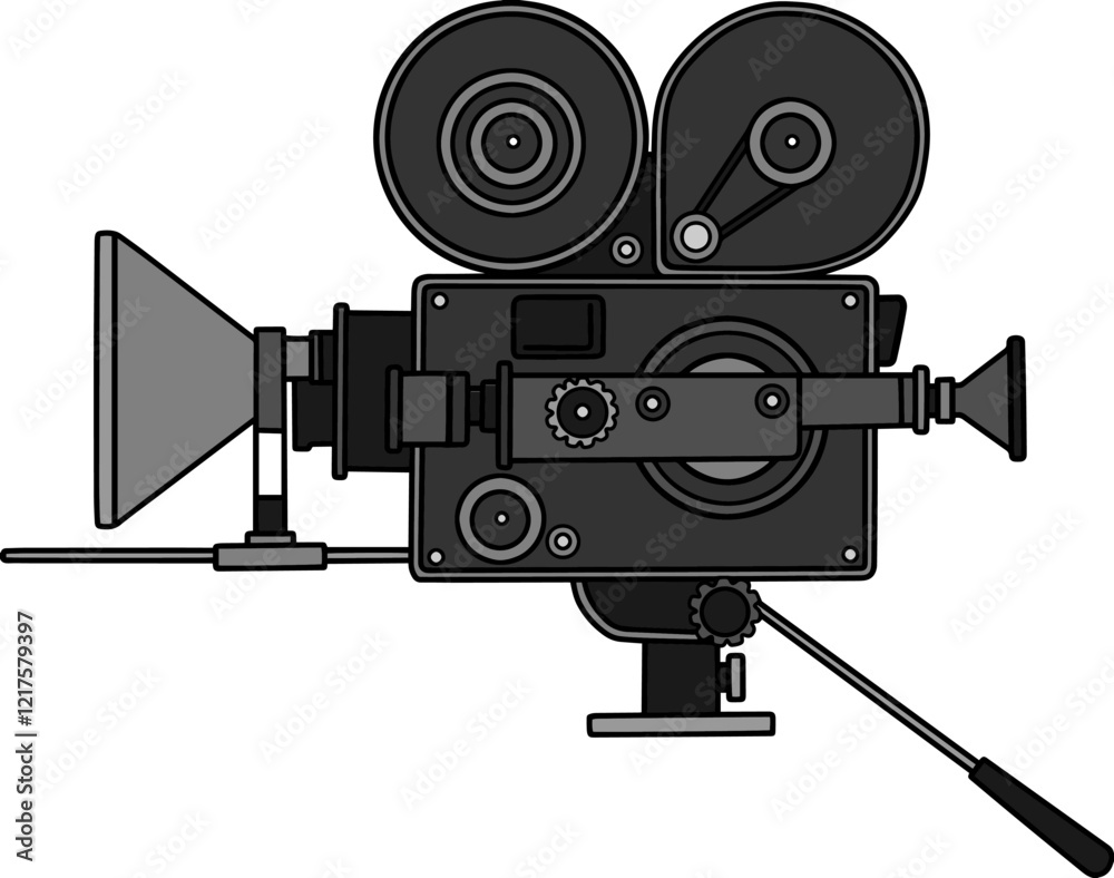 camera movie vector illustration isolated on white background
