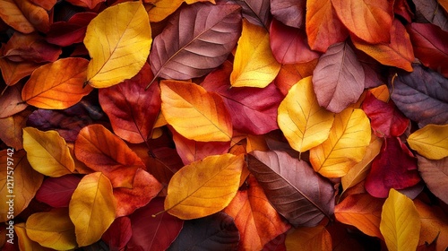Wallpaper Mural A pile of autumn leaves with a variety of colors Torontodigital.ca