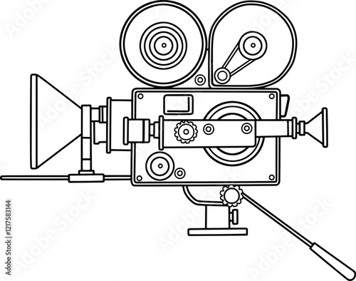 Vintage video camera logo design for movie 