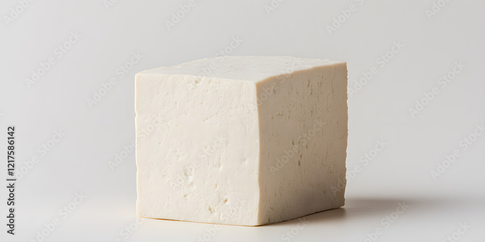 A block of firm tofu, a versatile and healthy ingredient for various culinary creations. Its smooth, off-white texture is clearly visible against a neutral background. A block of firm tofu, a versatile and healthy ingredient for various culinary creations. Its smooth, off-white texture is clearly visible against a neutral background.