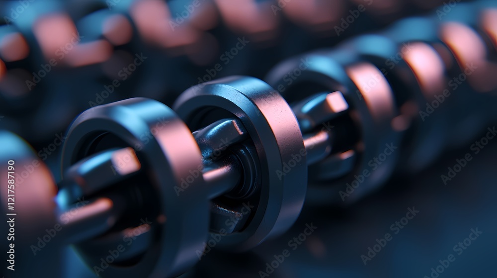 A close-up view of metallic gears with a sleek design, showcasing intricate details and a modern aesthetic under dramatic lighting. A close-up view of metallic gears with a sleek design, showcasing intricate details and a modern aesthetic under dramatic lighting.