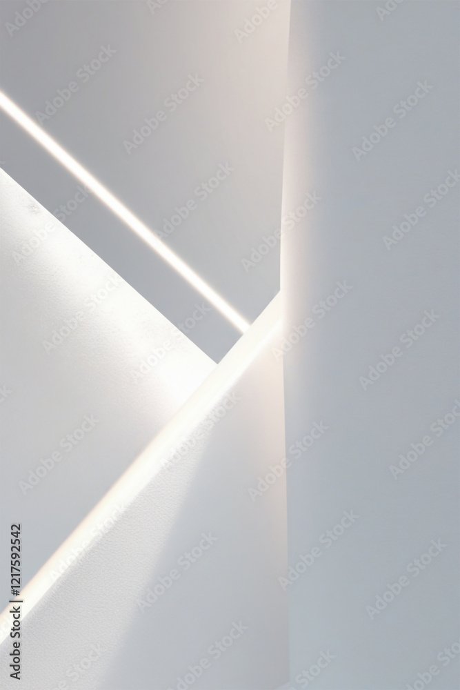 Obraz premium White abstract wallpaper Elegant with shiny lines Realistic golden geometric a minimalist design 3d perspective style diamond shape hexagons a hexagon pattern Seamless.