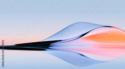 Fototapeta Naklejka Na Ścianę i Meble -  abstract background with waves, futuristic minimalist backdrop, glowing waves water, for web, banner, technology