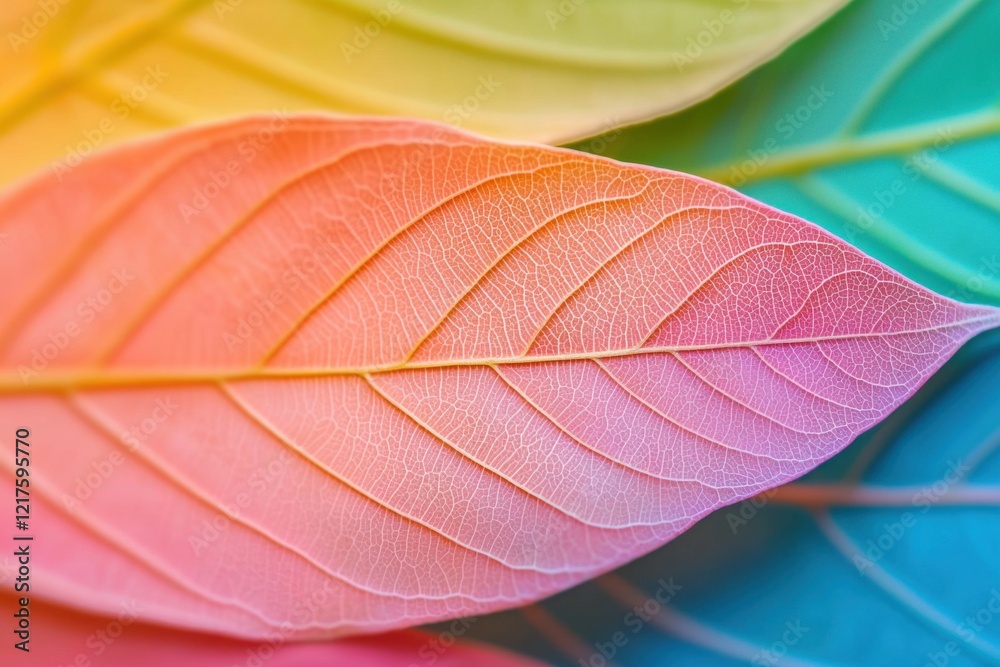 Obraz premium Colorful leaves close-up nature photography vibrant environment macro view autumn's palette