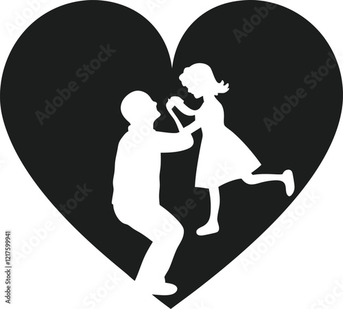 Wallpaper Mural heart vector shape, modern love and icon, Valentine's Day-heart, love black silhouette Torontodigital.ca