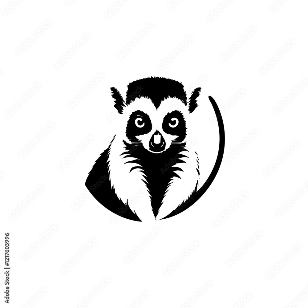 Naklejka premium Lemur Vector Logo Design