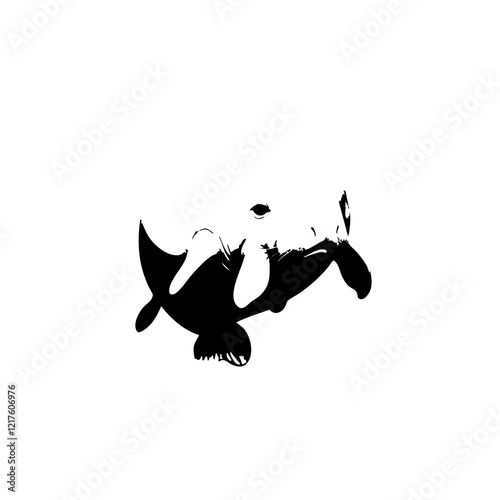 Beluga Whale Vector Logo Design